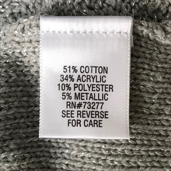 Croft & Barrow long silver cowl neck sweat…size 1X - Picture 6 of 8